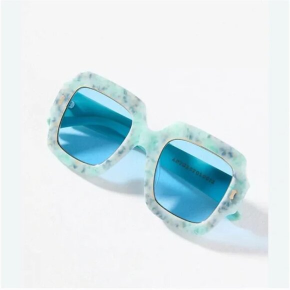 Anthropologie NWT Transparent Bridgette Sunglasses Embellished with Crystals New